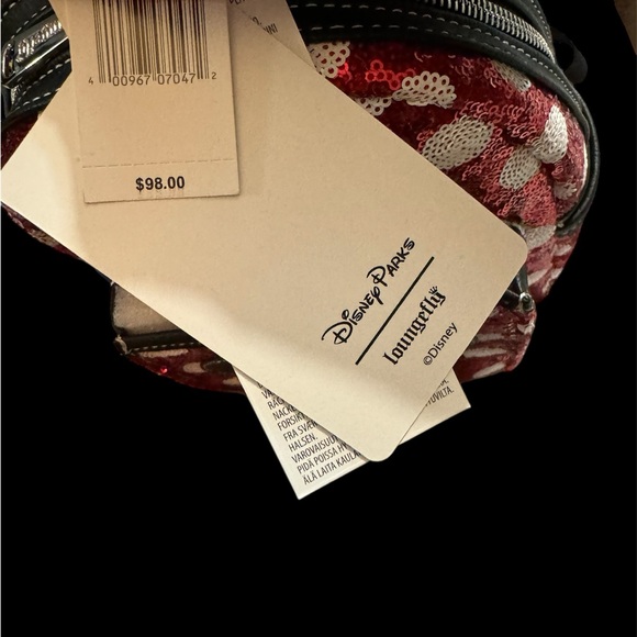 Loungefly Disney Parks Minnie Mouse Sequin Headband/Ears Holder Backpack - Picture 2 of 3